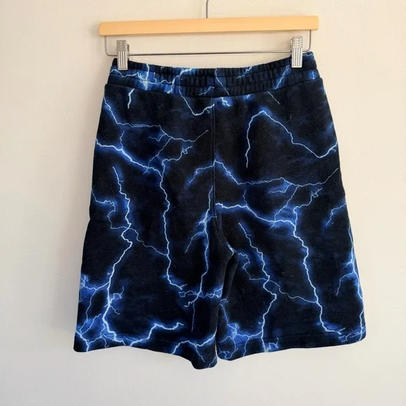 Abercrombie Kids Blue Lightning Pattern Shorts Soft and comfy Boys Size 15/16 - Picture 8 of 8